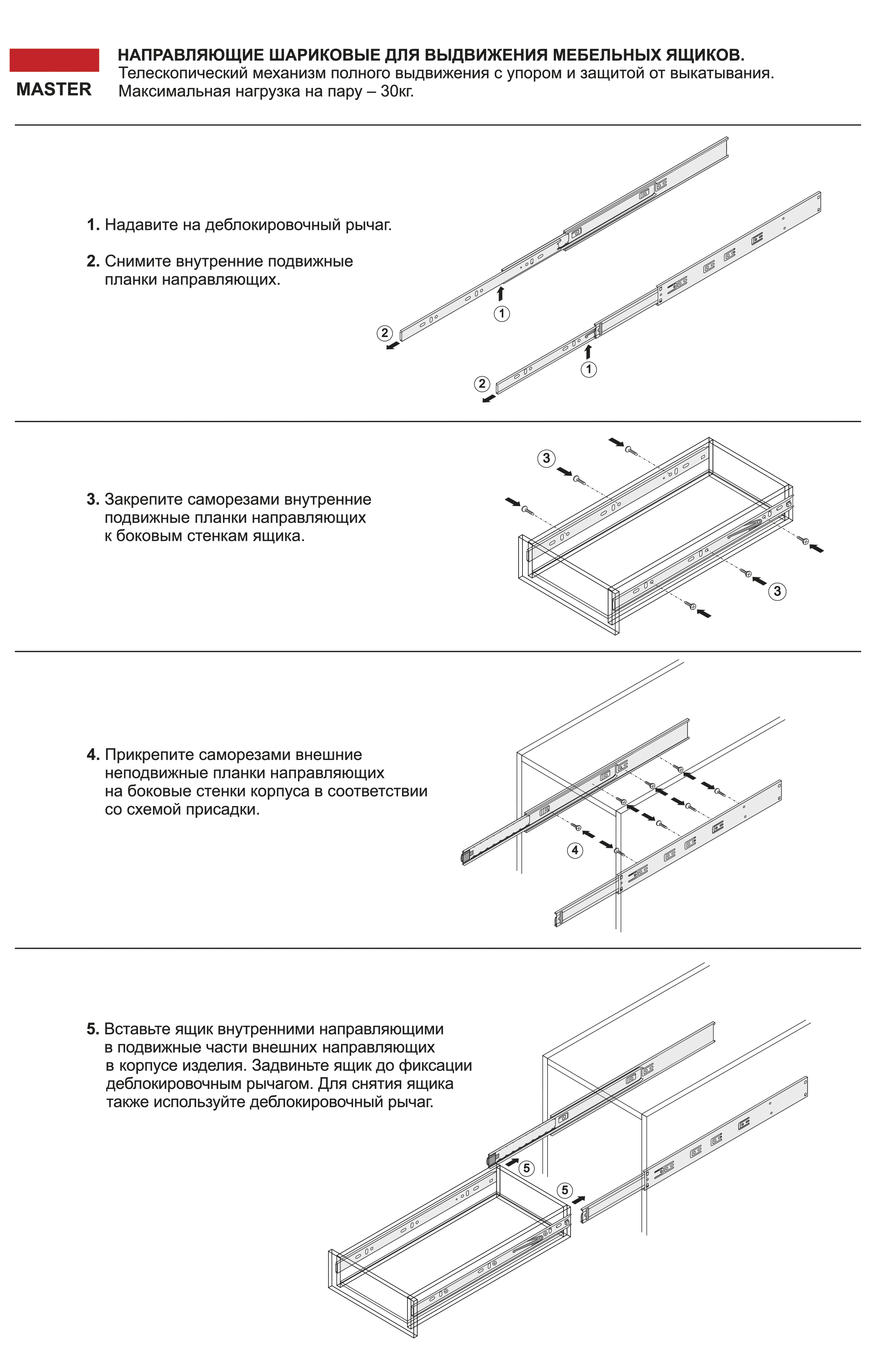 Мебельная фурнитура боярд направляющие