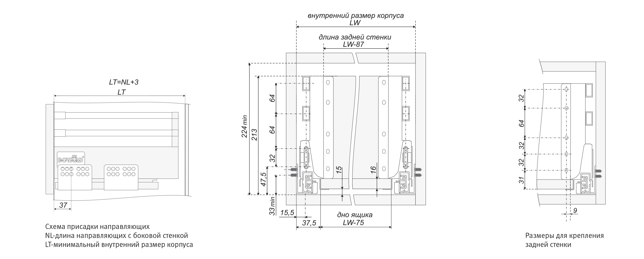 Размеры корпусов. B-Box с двойным рейлингом для внутренних ящиков. Направляющие b-Box Boyard с двойным рейлинго. Тандембокс Боярд схема установки. Тандембокс Боярд схема монтажа.