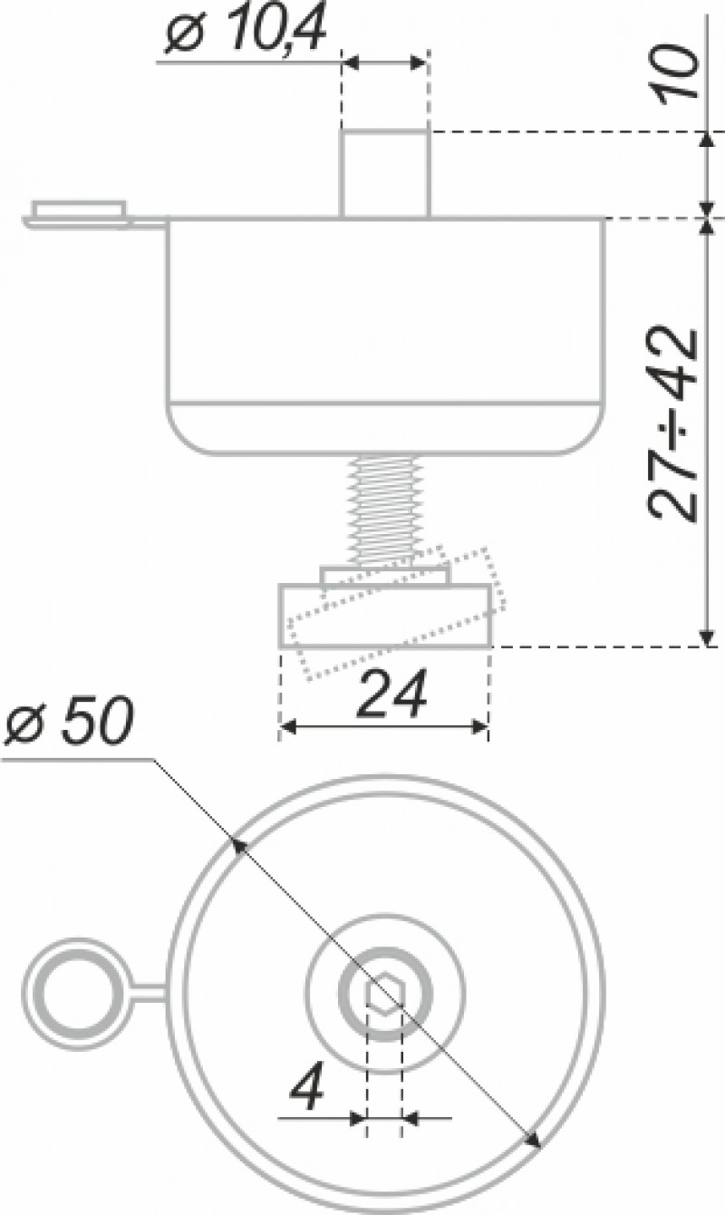 Мебельная опора n310bl 2